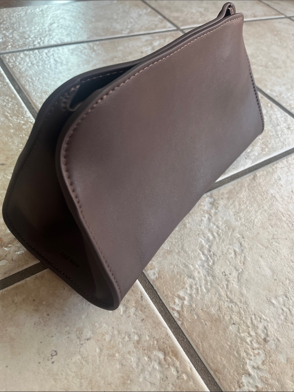 The Row Peggy Brown Leather Clutch - Inspired - Picture 2 of 13